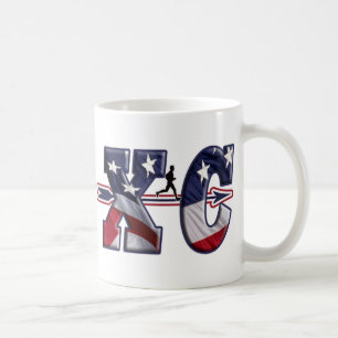 XC CROSS COUNTRY PATRIOTISK USA FLAGGA KAFFEMUGG