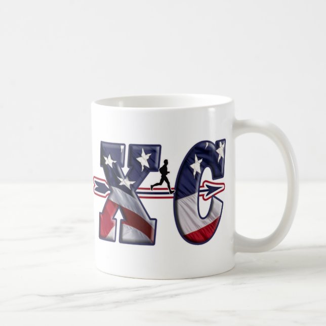 XC CROSS COUNTRY PATRIOTISK USA FLAGGA KAFFEMUGG (Höger)