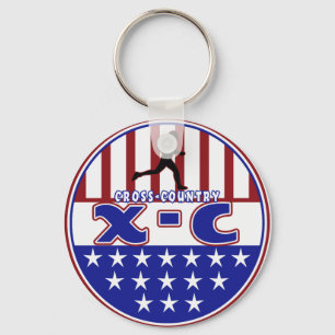 XC CROSSA COUNTRY PATRIOTISKA USA FÄRGER NYCKELRING