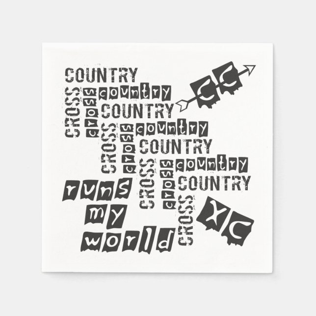 XC Crossa country Springa Pappra blöjor Pappersservett (Framsidan)