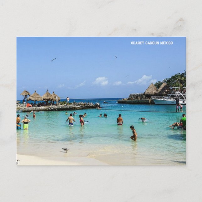 Xcaret Cancun Mexiko Helg Vykort (Framsida)
