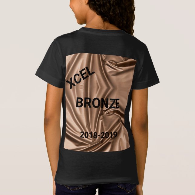 Xcel Bronze Girls Gymnastics T-Shirt Personlig (Baksida)