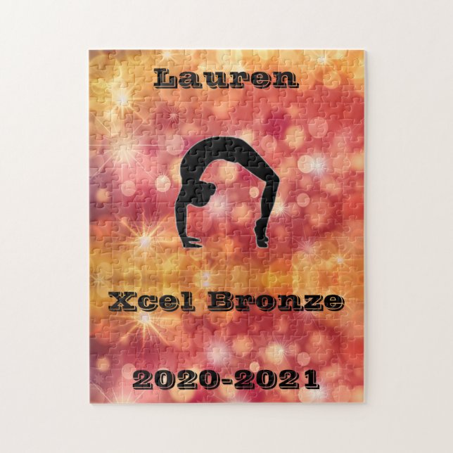 Xcel Bronze Gymnastics Jigszle Puzzle Pussel (Vertikal)