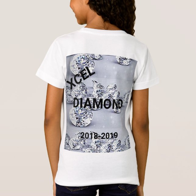 Xcel Diamond Girls Gymnastics Personlig T-Shirt (Baksida)