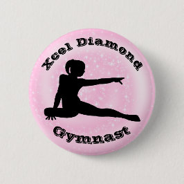 Xcel Diamond Gymnast - Girls Gymnastics Button Knapp