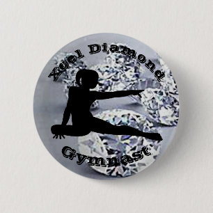 Xcel Diamond Gymnast - Girls Gymnastics Button Knapp