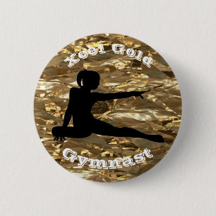 Xcel Guld Gymnast - Girls Gymnastics Button Knapp