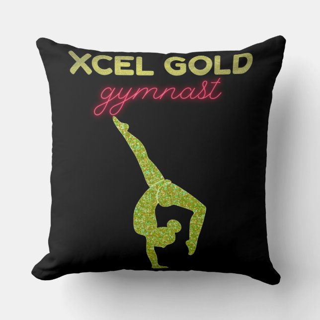 Xcel Guld Gymnastics Kudde (Framsida)