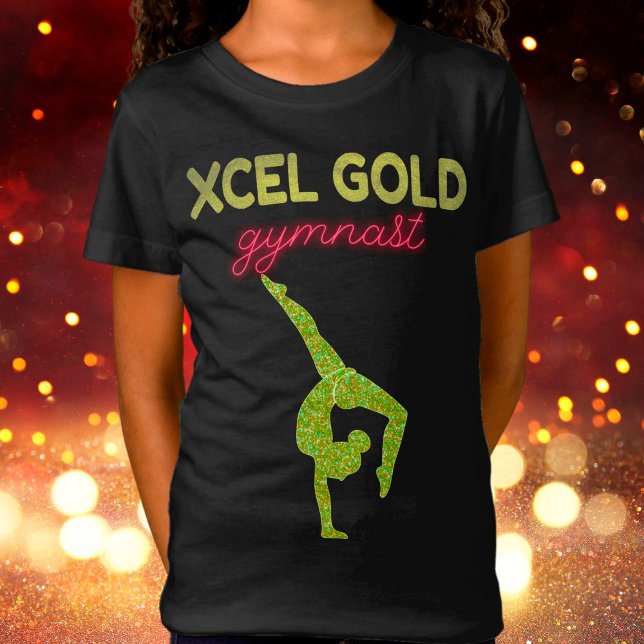 Xcel Guld Gymnastics T-Shirt (Skapare uppladdad)