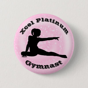 Xcel Platinum Gymnast - Girls Gymnastics Button Knapp