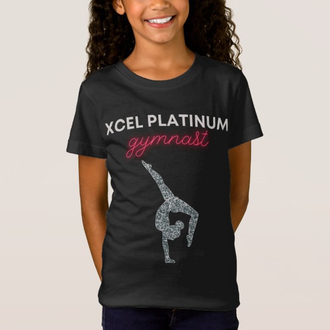 Xcel Platinum Gymnastics T-Shirt (Framsida)