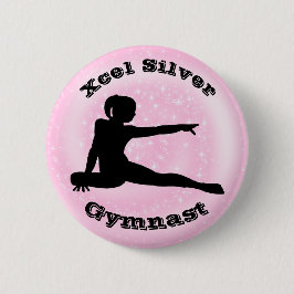 Xcel Silver Gymnast - Girls Gymnastics Button Knapp