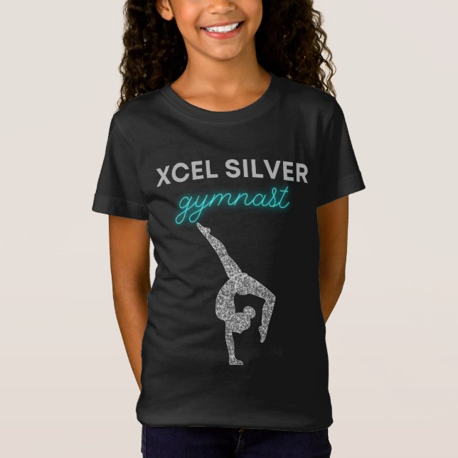 Xcel Silver Gymnastics T-Shirt (Framsida)