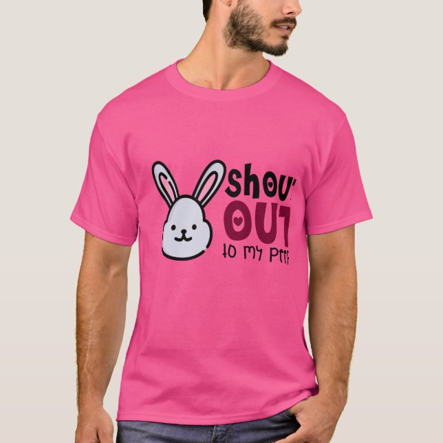 xCute Bunny Shout Unisex T-Shirt, Påsk Gift T Shirt (Framsida)