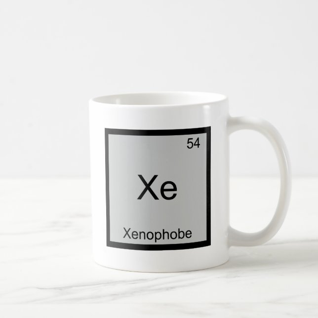 Xe - Främlingsfientlig Rolig Kemisk Element Symbol Kaffemugg (Höger)