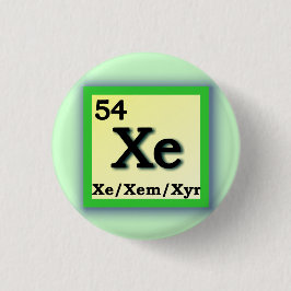 Xe Xem - personliga genderpronomen för periodiskt Knapp