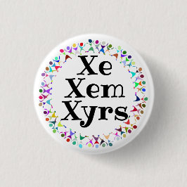 Xe Xem Xyrs Pronomen i människofigurer cirkel Knapp