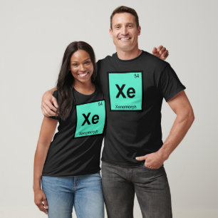 Xe - Xenomorf Kemisk periodisk Bord-symbol T-shirt