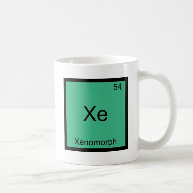 Xe - Xenomorph Funny Chemistry Inslag Symbol Tee Kaffemugg (Höger)