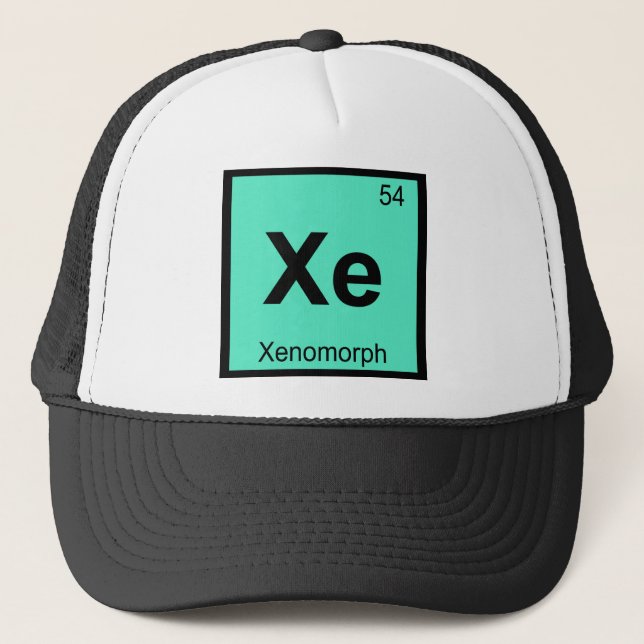 Xe - Xenomorph Kemisk Periodiska Systemets Symbol Truckerkeps (Framsida)