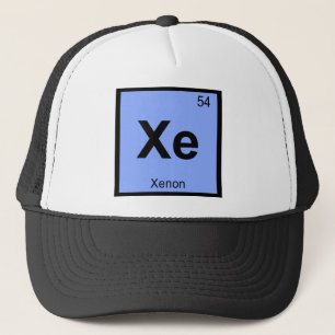 Xe - Xenon kemi periodiska systemet symbol Truckerkeps
