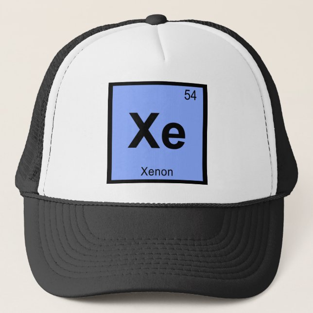 Xe - Xenon kemi periodiska systemet symbol Truckerkeps (Framsida)