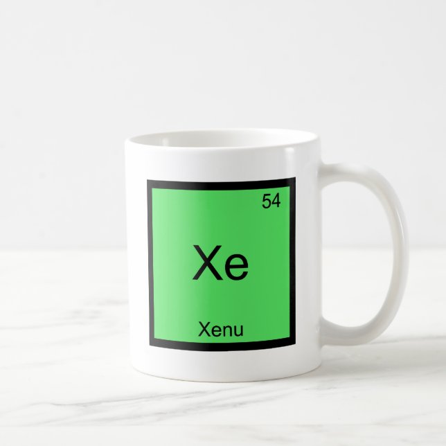 Xe - Xenu Kemiskt Element Symbol Periodisk Rolig Kaffemugg (Höger)