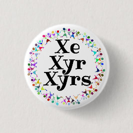 Xe Xyr Xyrs Pronomen i människofigurer Cirkel Knapp