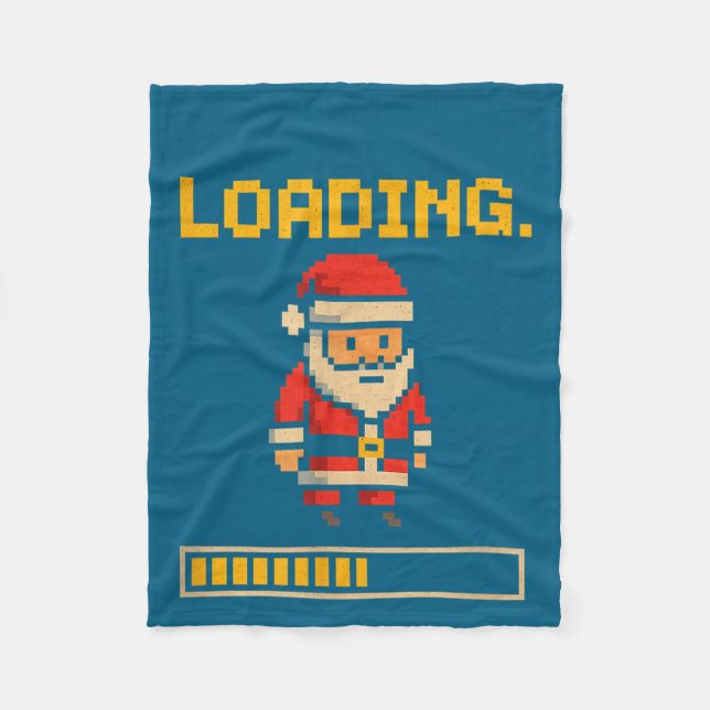 Xel Santa Loading Retro Christmas Gamer Shirt  Fleecefilt (Framsidan)