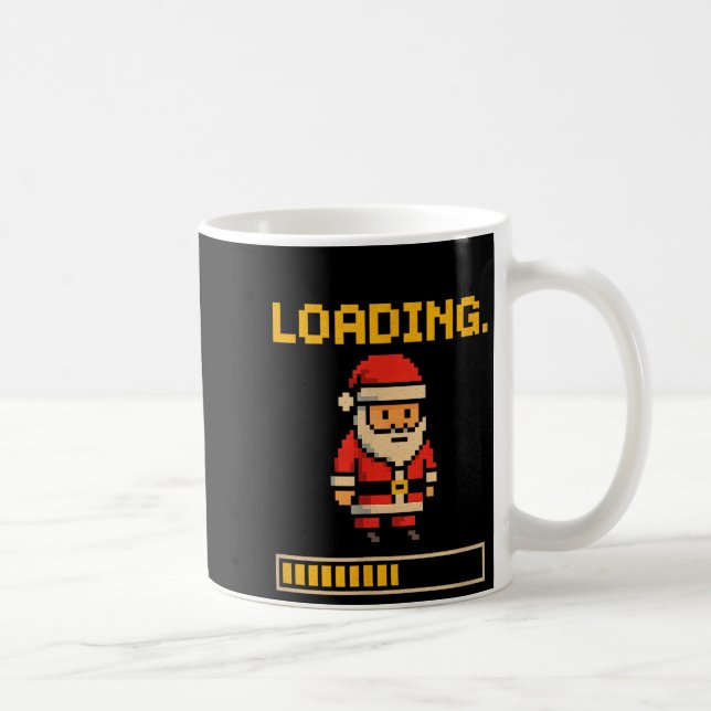Xel Santa Loading Retro Christmas Gamer Shirt  Kaffemugg (Höger)