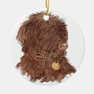 Xena chokladen Labradoodle Julgransprydnad Keramik