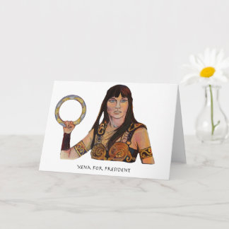 Xena for President Greeting Card Kort