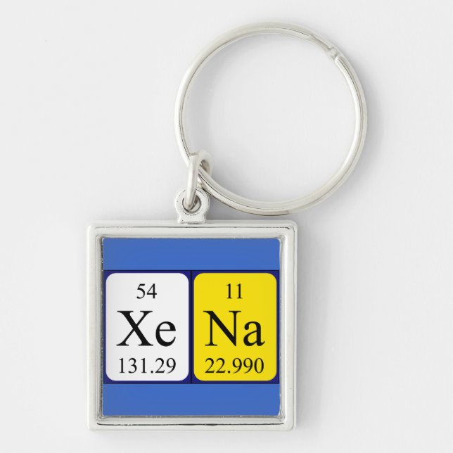 Xena Periodisk nyckelring bord namn (Framsidan)