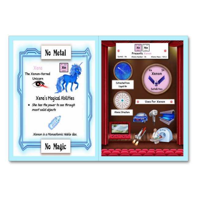 Xena - Xenon Horn Unicorn Trading Card Bordsnummer (Framsidan)