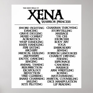 Xenas kompetens poster