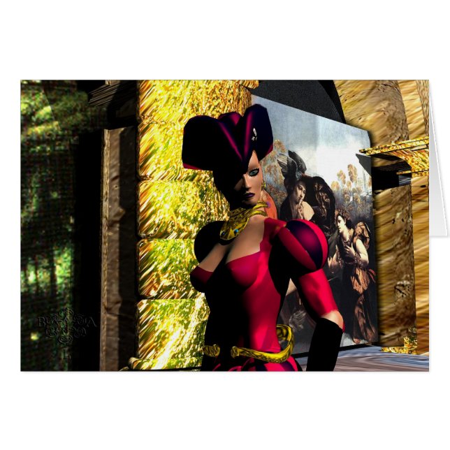 XENIA EXPLORES HYPERION S ORBITER HÄLSNINGSKORT (Framsidan Horizontal)