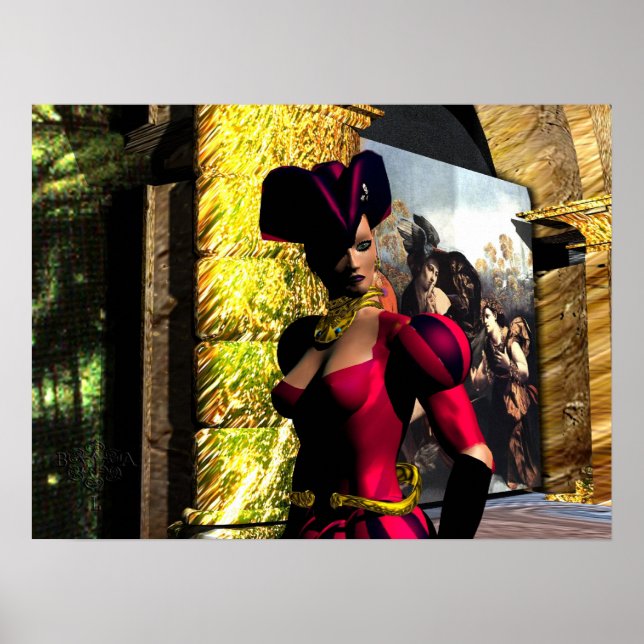 XENIA EXPLORES HYPERION S ORBITER, Science fiction Poster (Framsidan)