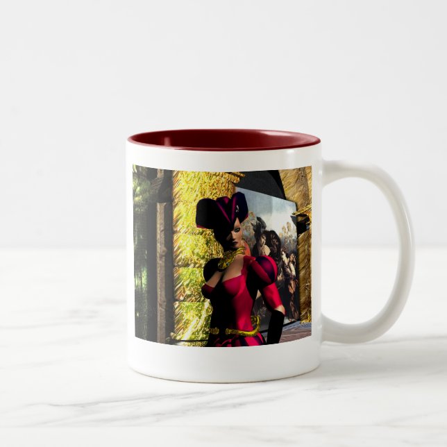 XENIA EXPLORES HYPERION S ORBITER Två-Tonad MUGG (Höger)