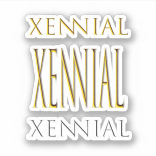 Xennial (flerårig) klistermärken