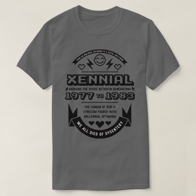 Xennial T Shirt (Design framsida)