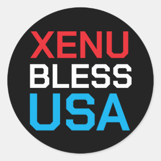 Xenu Välsigna USA Runt Klistermärke