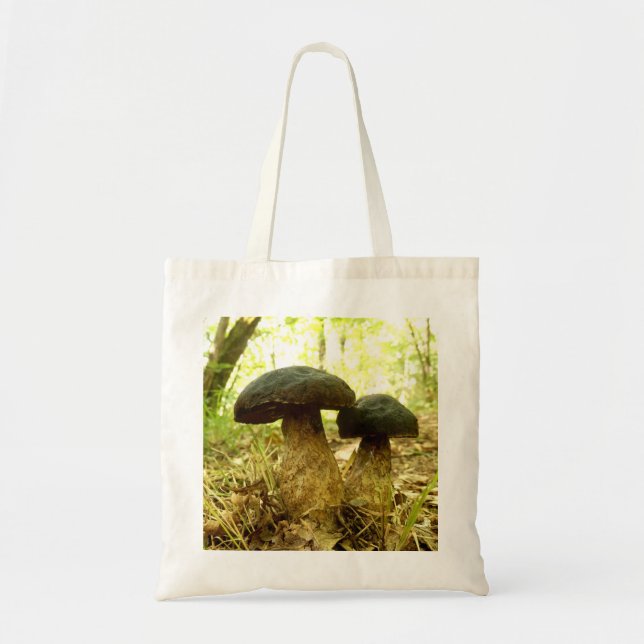 Xerocomus pruinatus Mushroom Tote Bag Tygkasse (Framsidan)