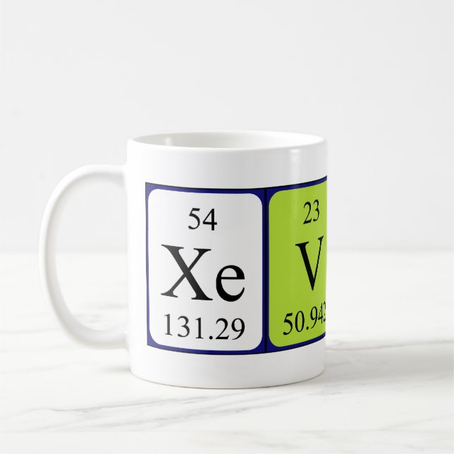 Xevach Periodisk bord namn mugg (Vänster)