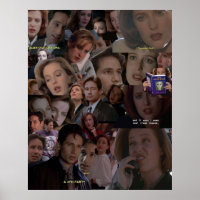 XFiles Mulder och Scully Collage