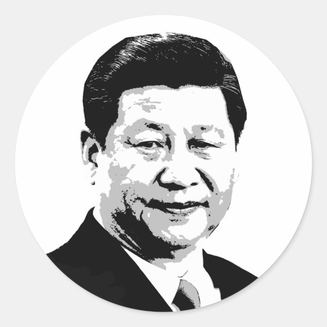 Xi Jinping Runt Klistermärke (Framsida)