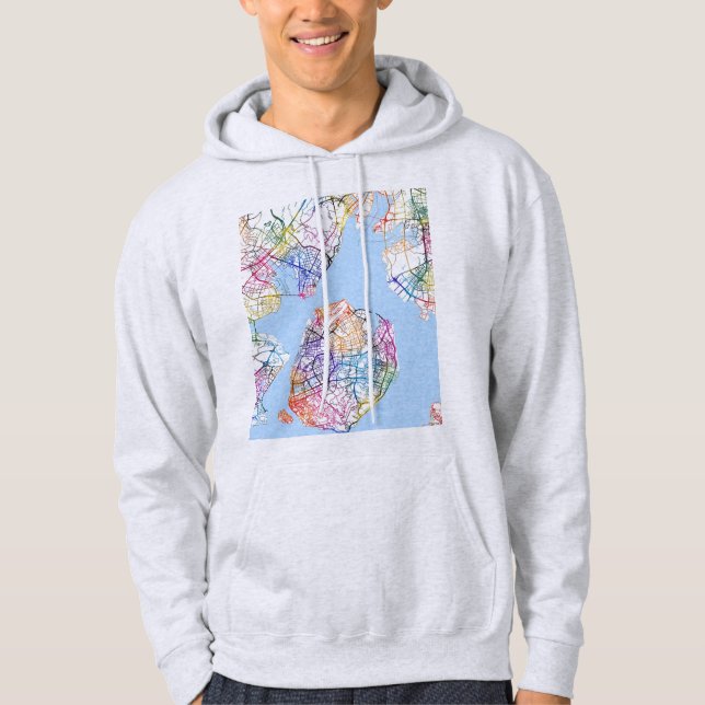 Xiamen Kina stadsplan Hoodie (Framsida)