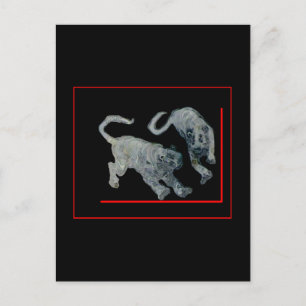 Xian China 2002 Ghost Tigers Red Boarder Gibney Vykort