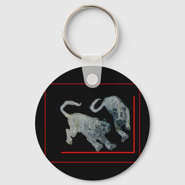 Xian China 2002 Ghost Tigers Red Boarder The MUSEU Nyckelring (Framsida)