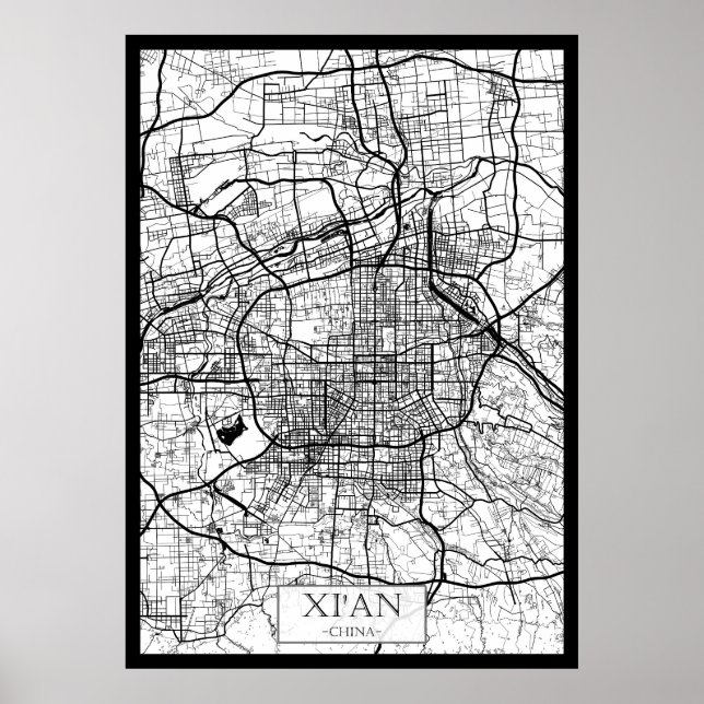 Xi'An Kina Karta Poster (Framsidan)
