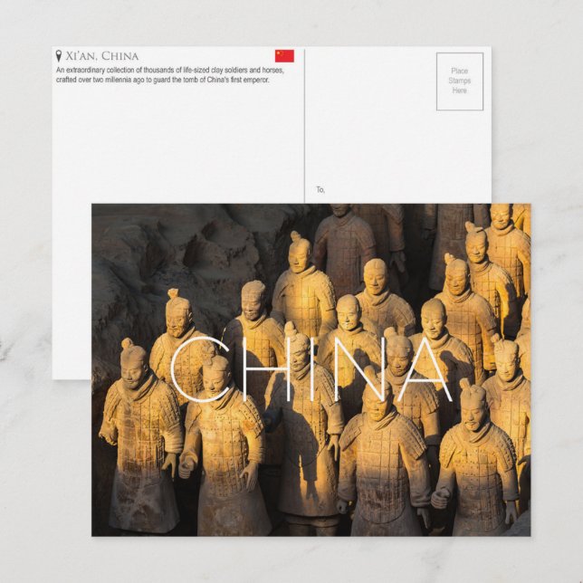 Xi'an, Kina Resebrevkort Vykort (Fram/baksida)